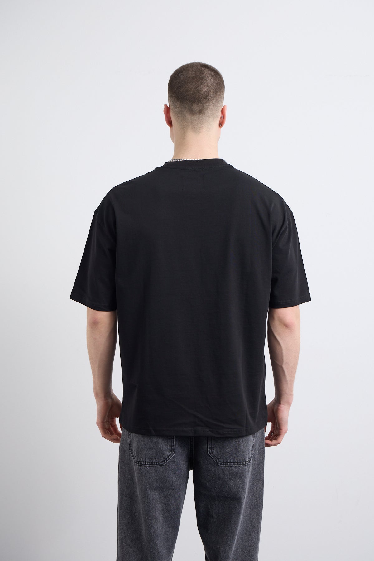 Design Studio Nakış Detaylı Siyah T-shirt