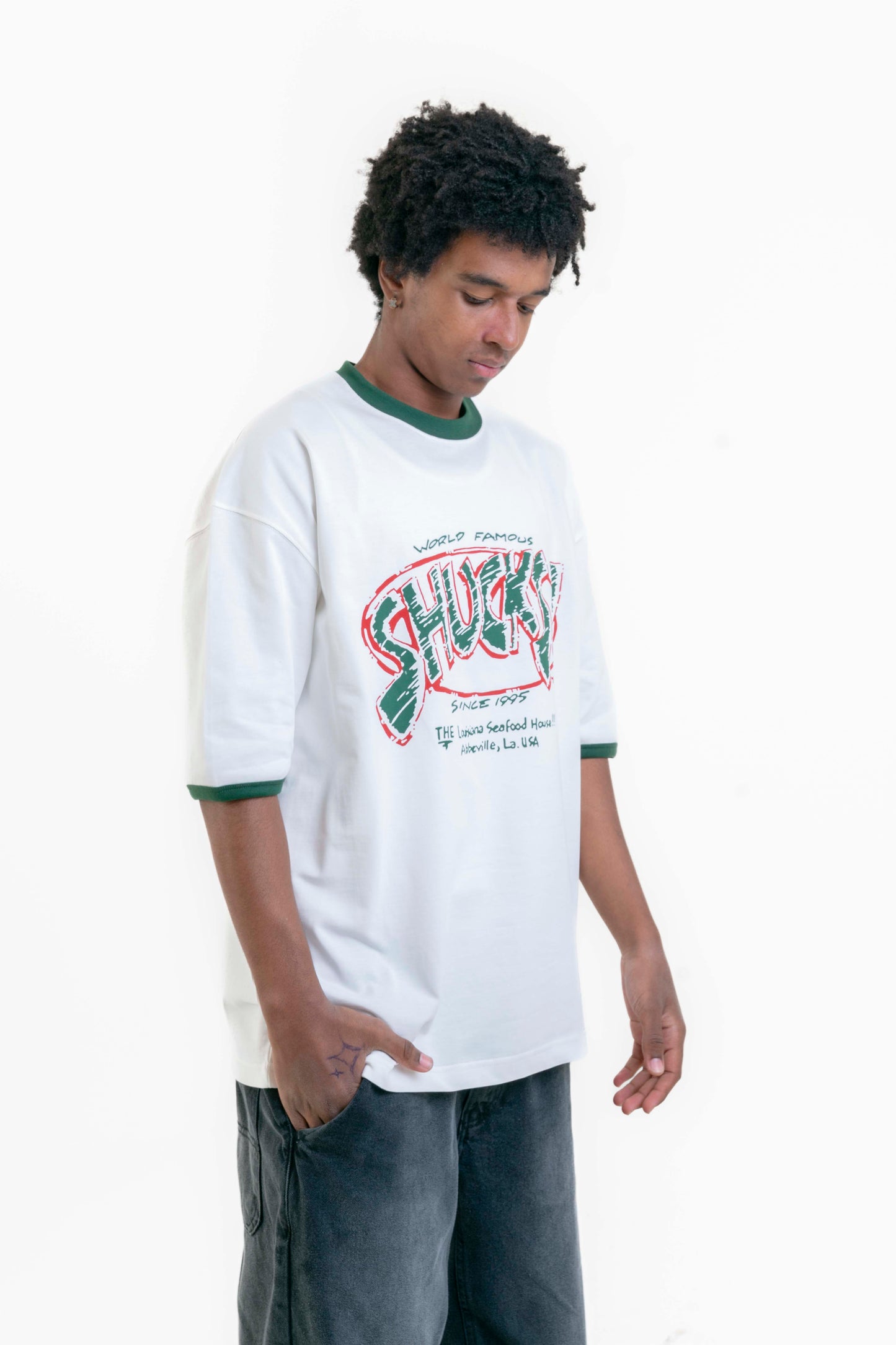 Shucks Oversize Tişört - Beyaz