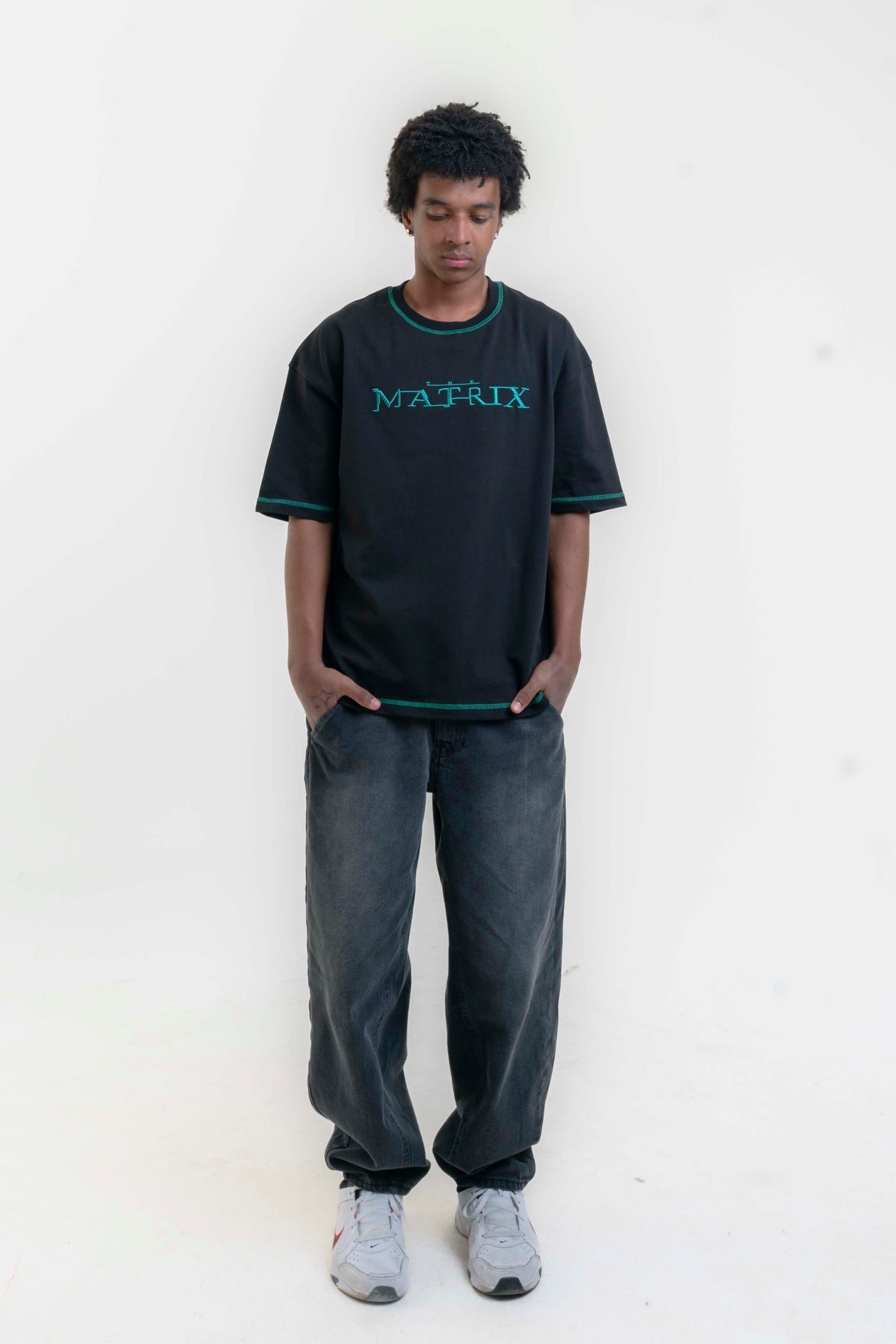 Matrix Edge Oversize T-Shirt – Siyah