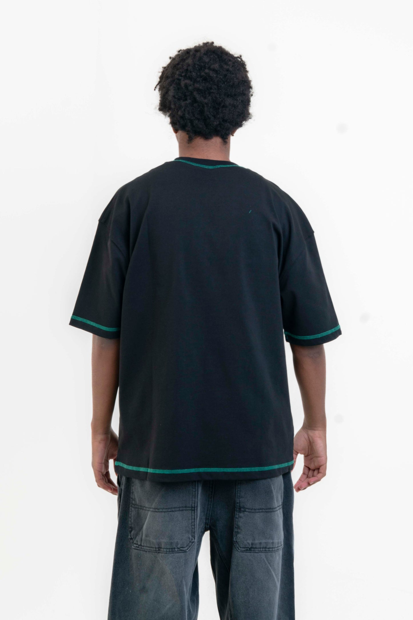 Matrix Edge Oversize T-Shirt – Siyah