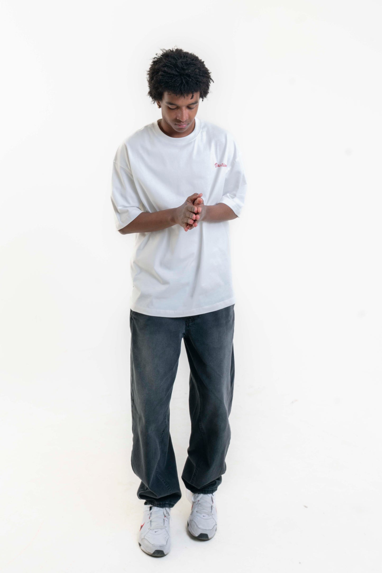 Vacation Oversize Tişört - Beyaz