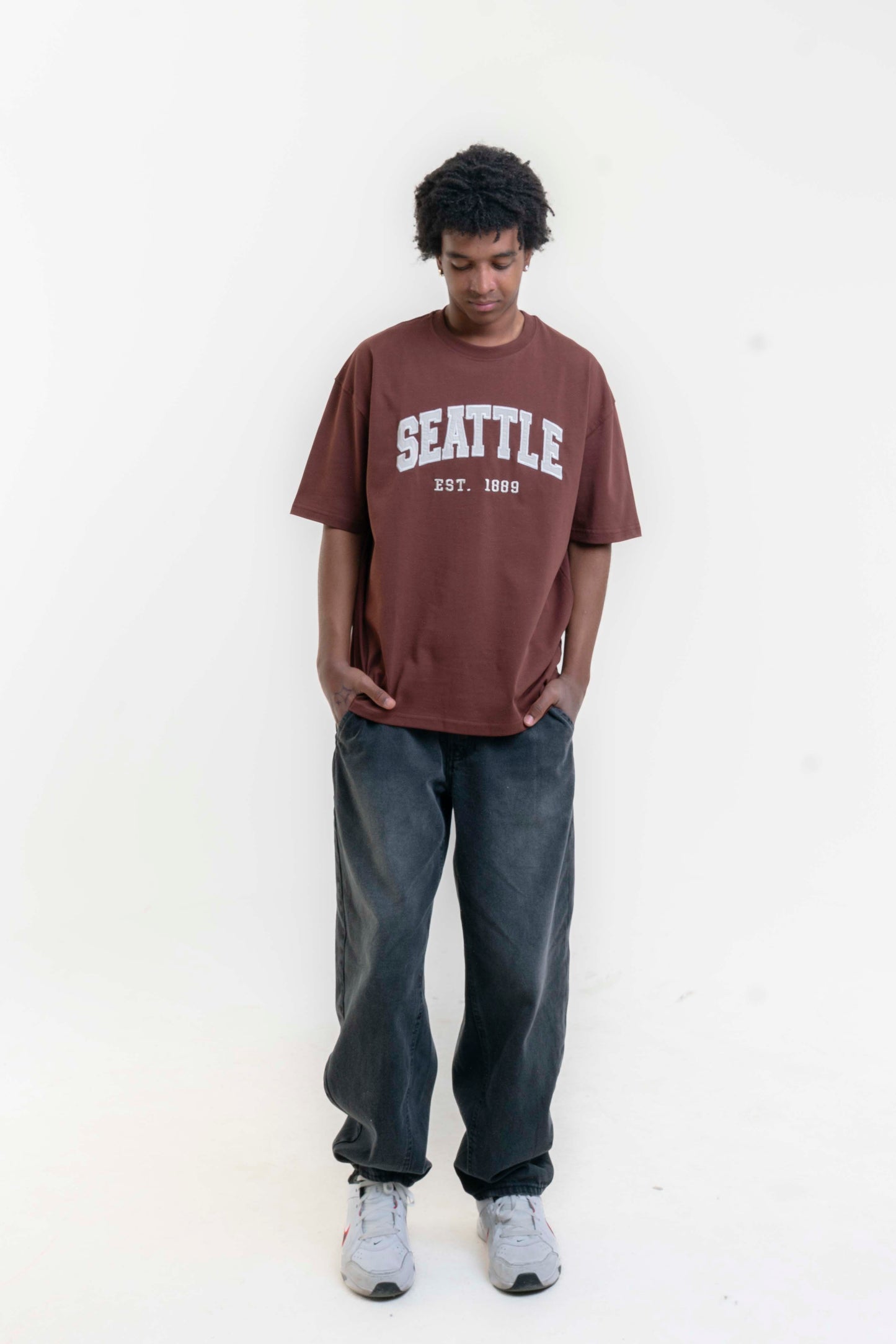 Seattle Oversize T-shirt - Kahverengi
