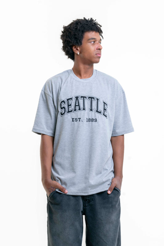 Seattle Oversize T-shirt - Gri
