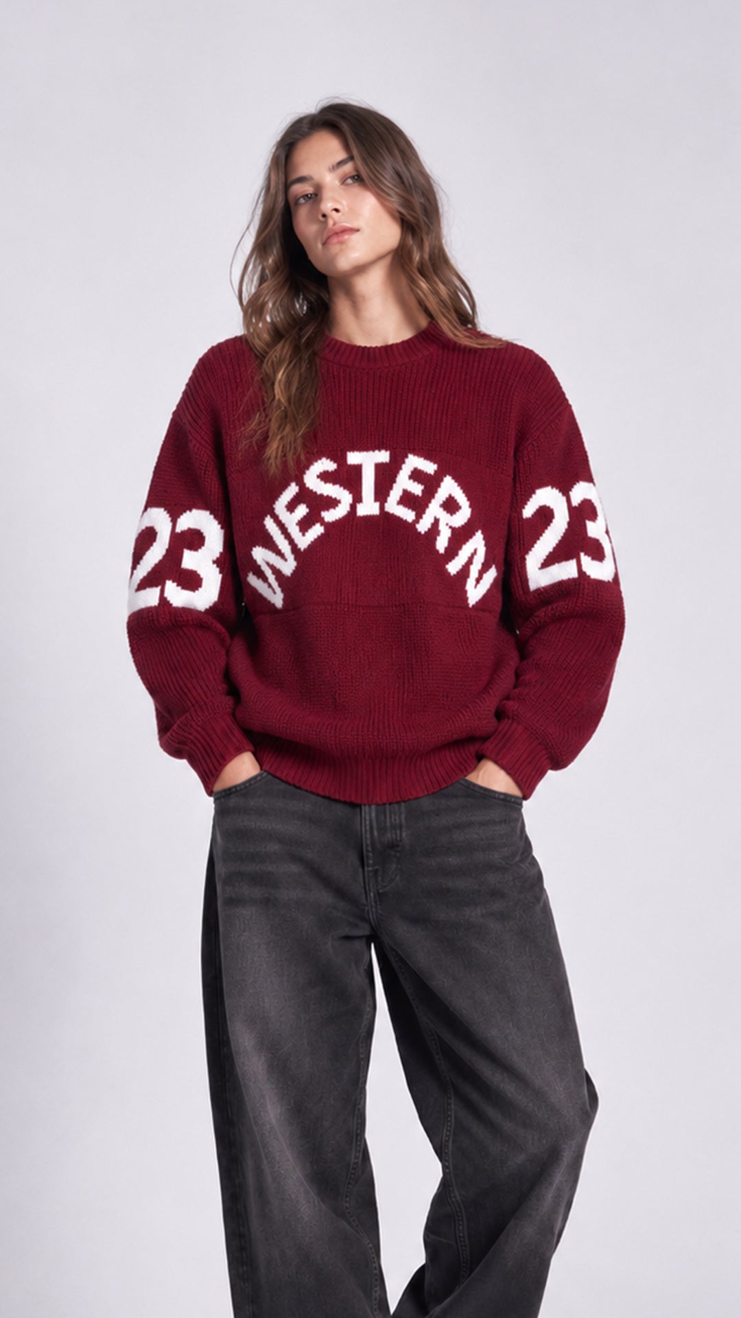 WESTERN DESENLİ TRİKO KAZAK 25K-036