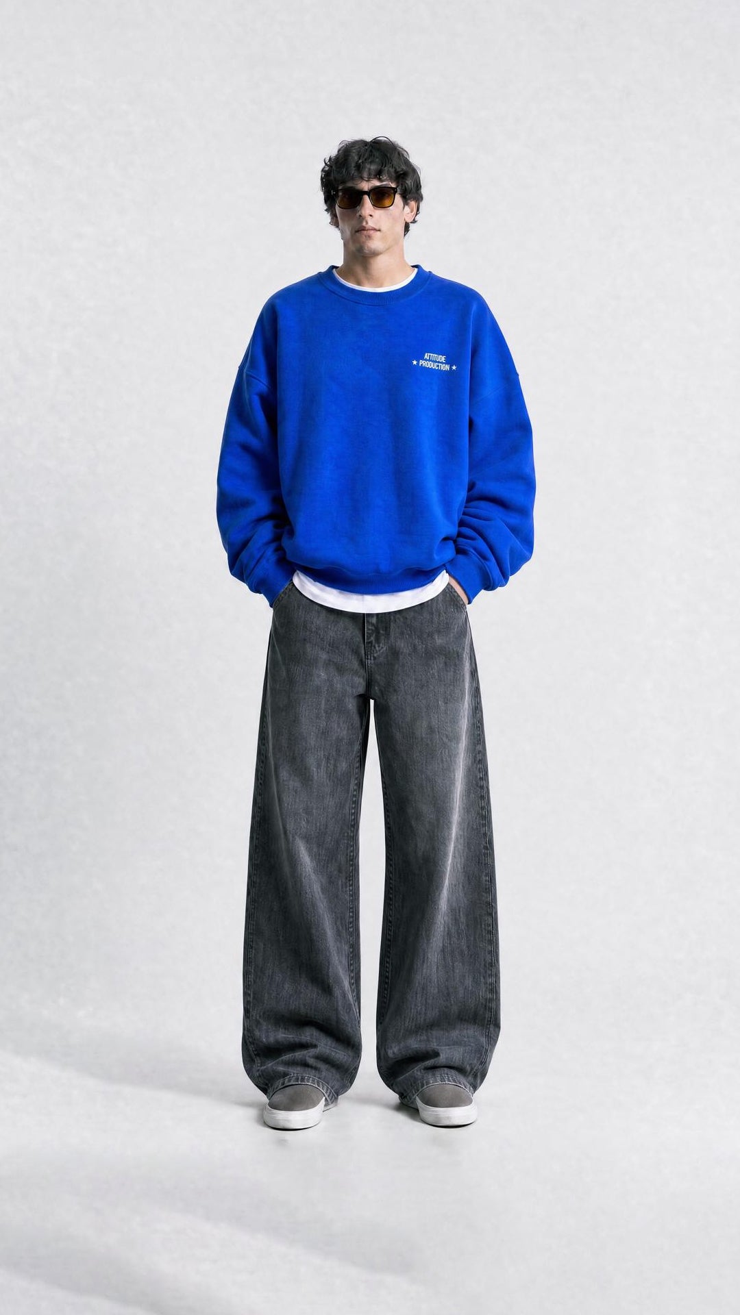 MAVİ BASKI DETAYLI SWEAT 25K-005