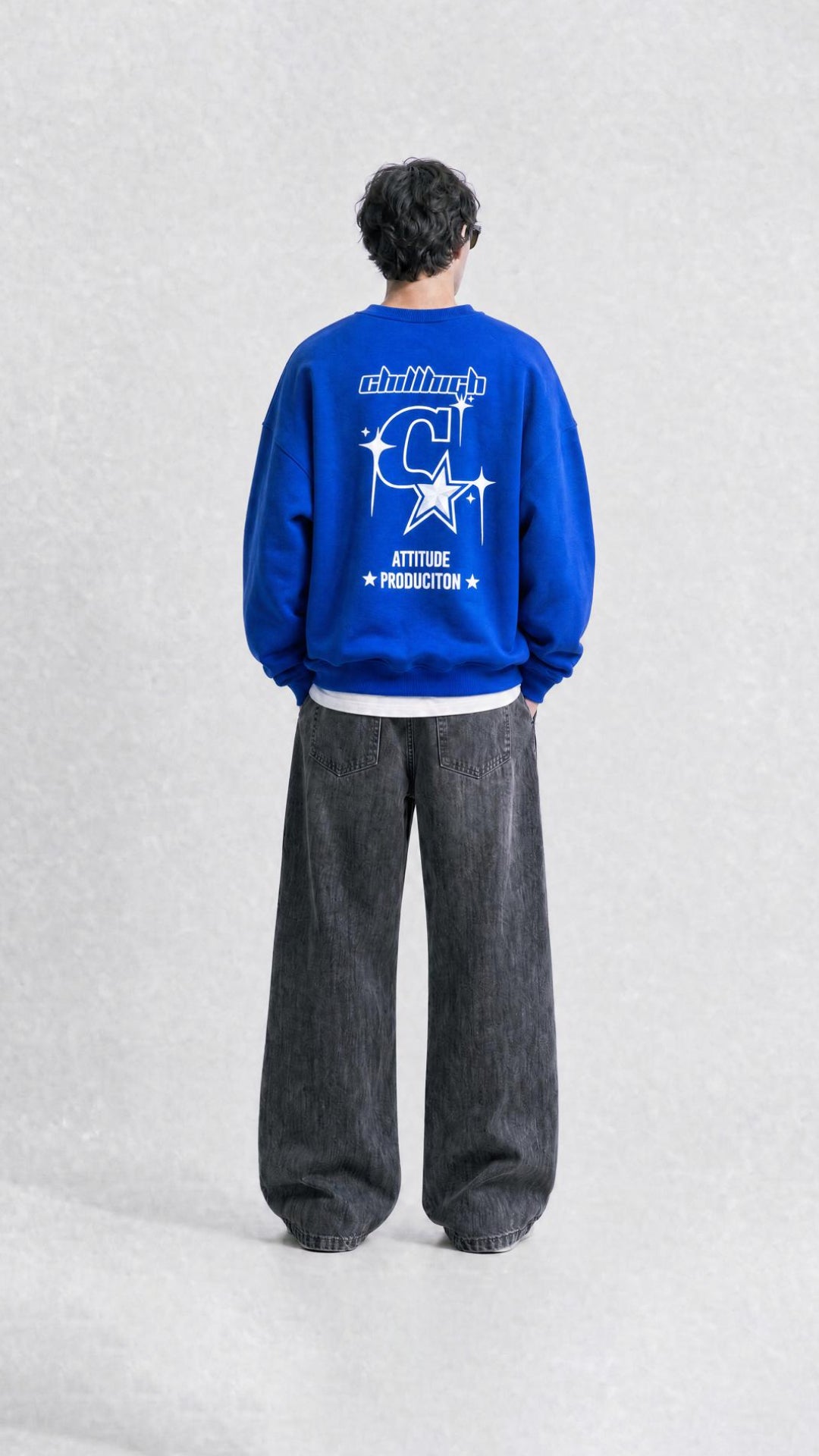 MAVİ BASKI DETAYLI SWEAT 25K-005
