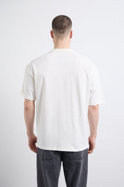 Design Studio Nakış Detaylı Beyaz T-shirt