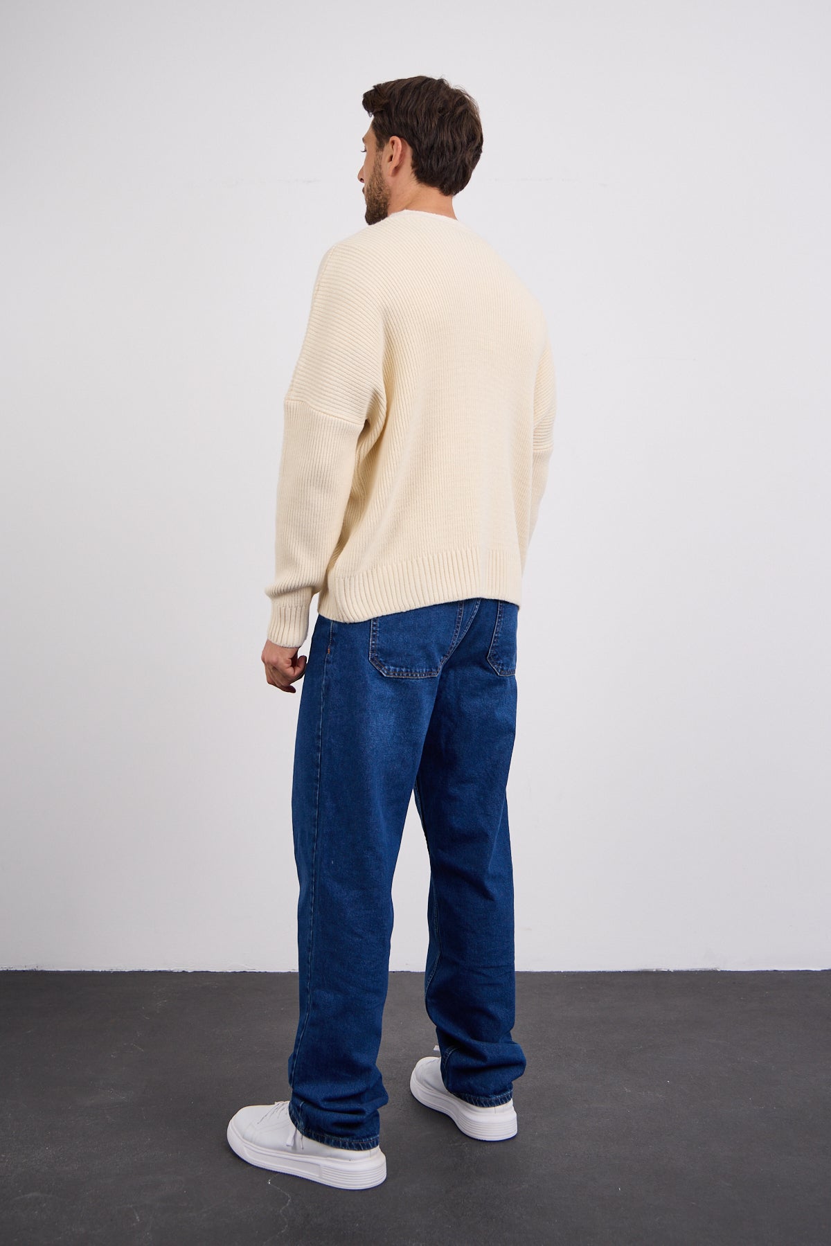 Düğmeli Hırka Krem