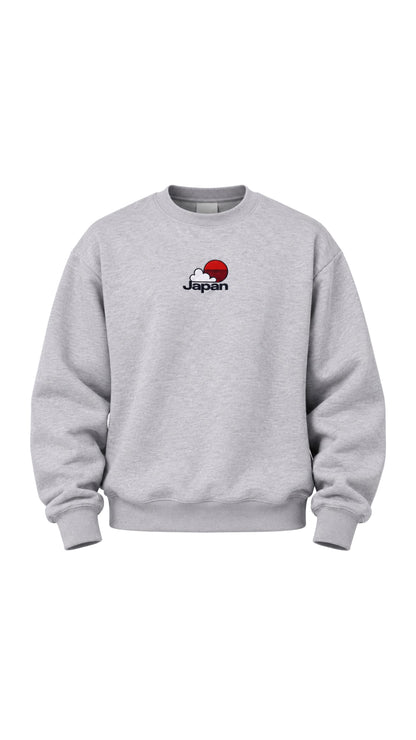 JAPAN NAKIŞ DETAYLI SWEAT 25K-058 GRİ