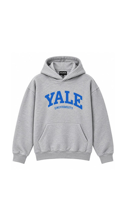 YALE BASKILI HOODİE 25K-082 GRİ