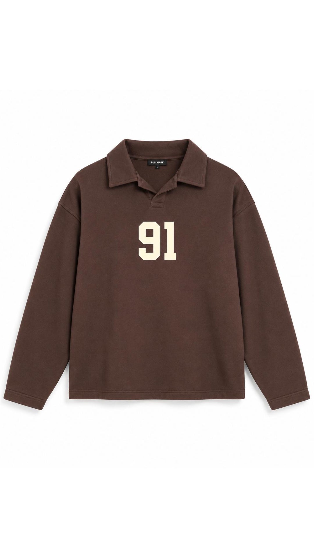 ENOUGH BASKILI POLO YAKA SWEAT 25K-066 KAHVE