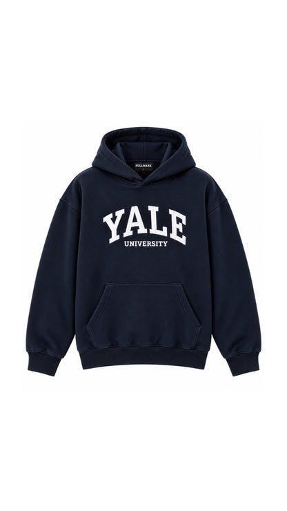 YALE BASKILI HOODİE 25K-082 LACİVERT