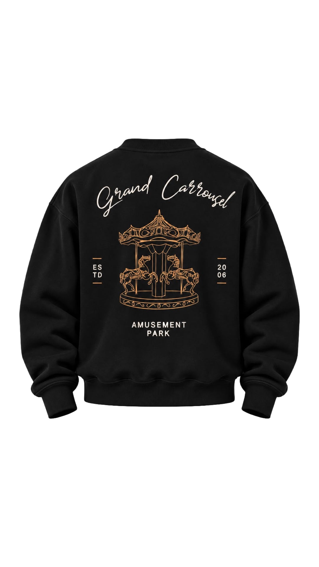 ATLI KARINCA BASKI DETAYLI SWEAT 25K-012 SİYAH