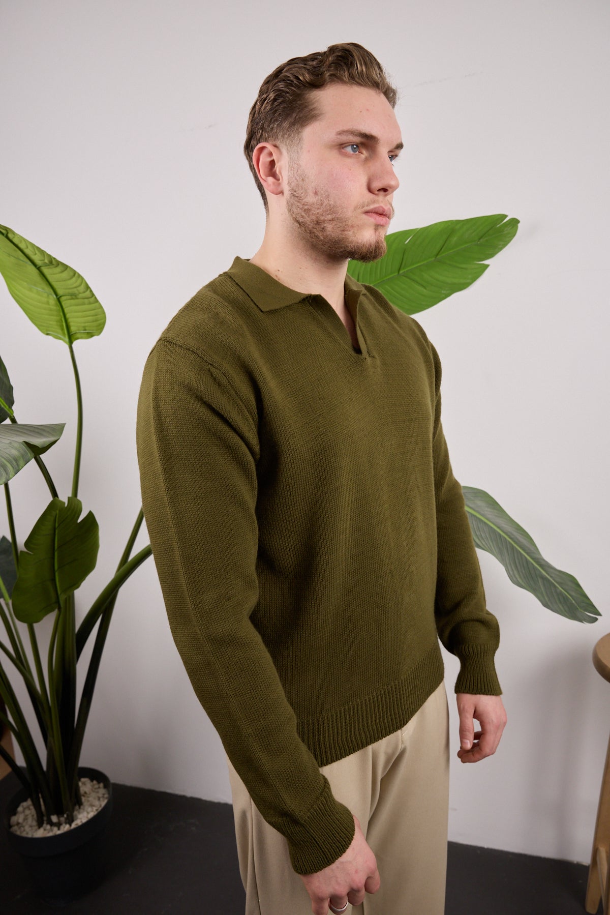 Polo Yaka Kazak Haki