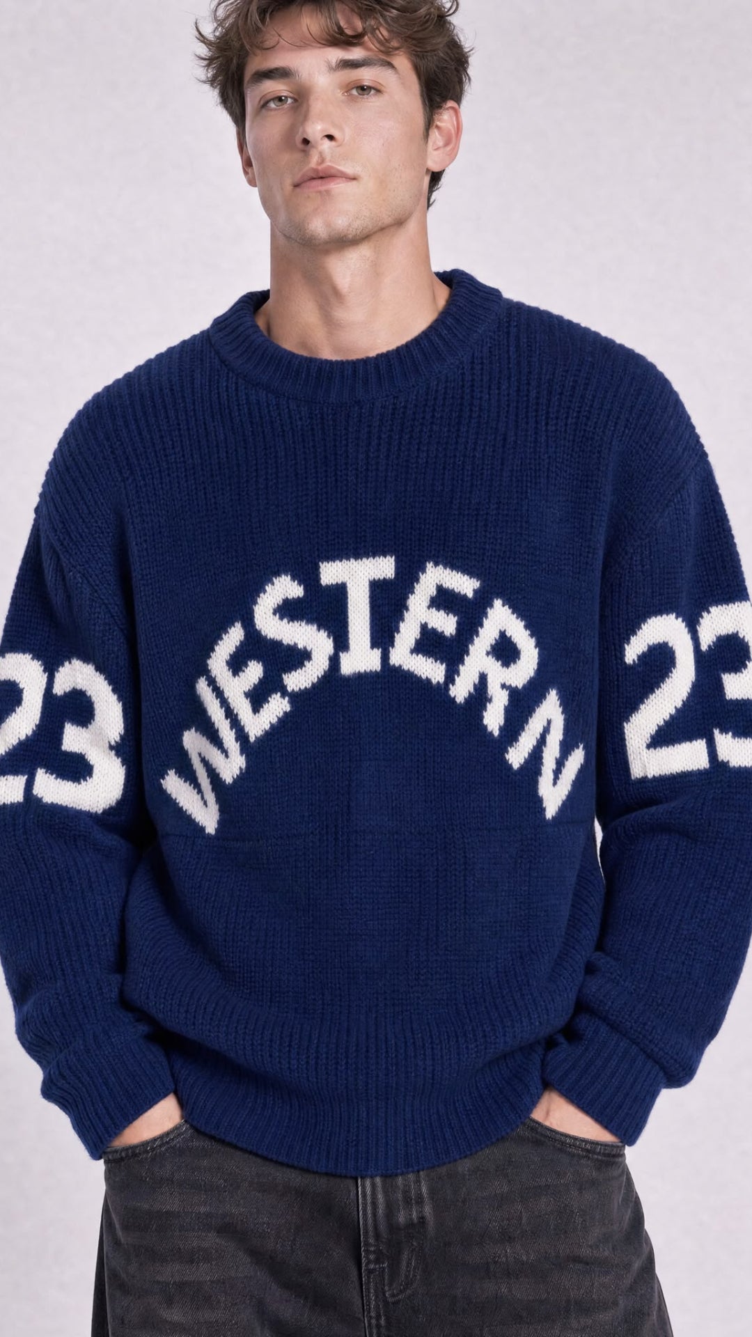 WESTERN DESENLİ TRİKO KAZAK 25K-036