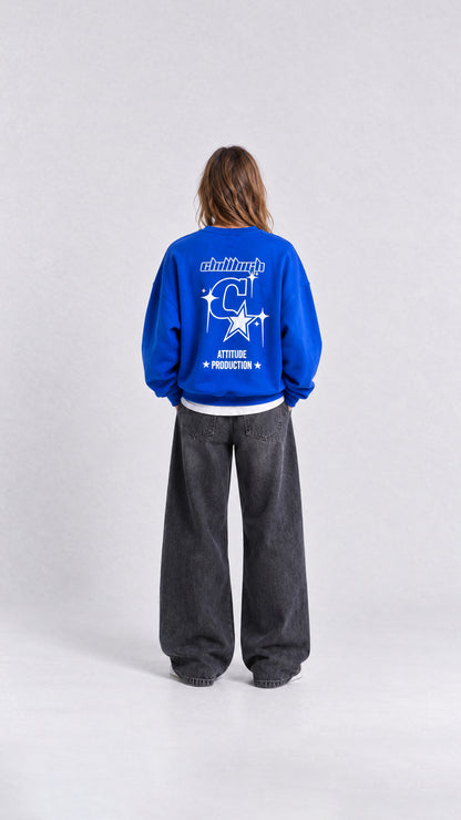 MAVİ BASKI DETAYLI SWEAT 25K-005