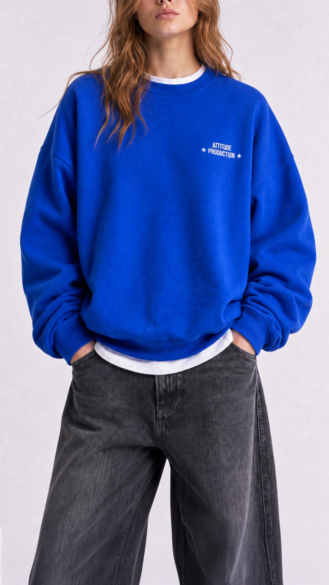 MAVİ BASKI DETAYLI SWEAT 25K-005