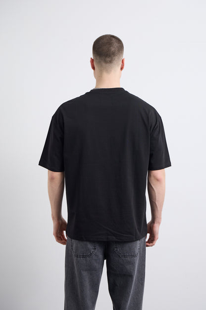 Design Studio Nakış Detaylı Siyah T-shirt