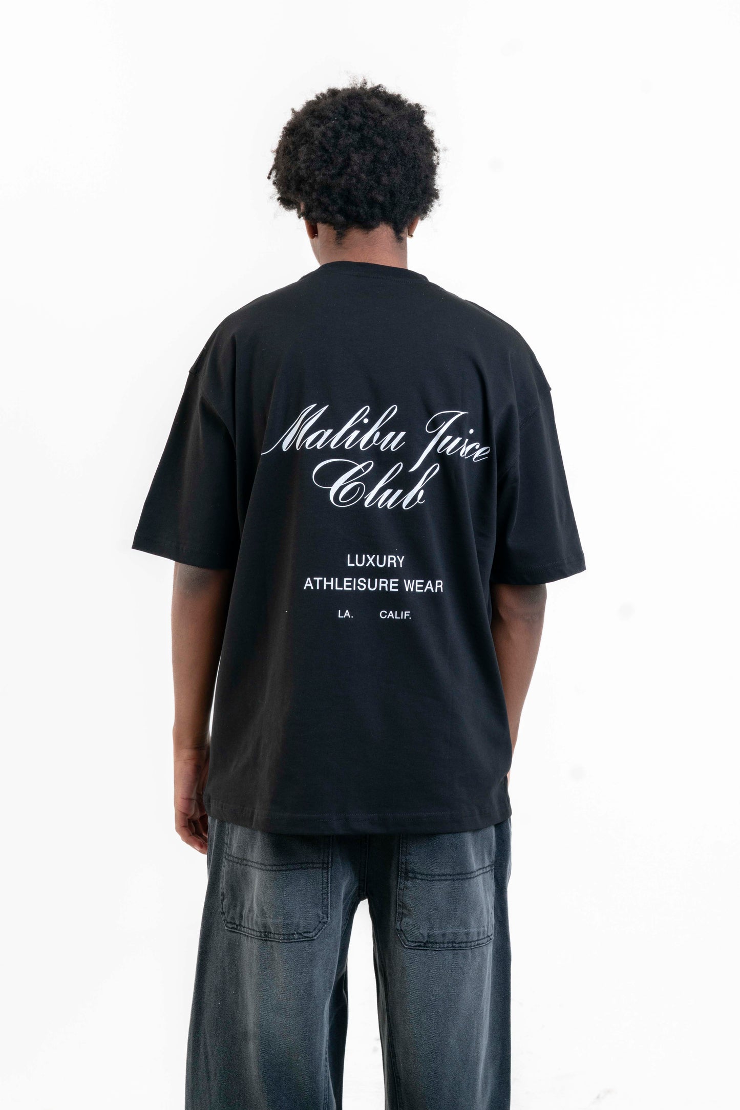 Malibu Juice Club Oversize Tişört - Siyah