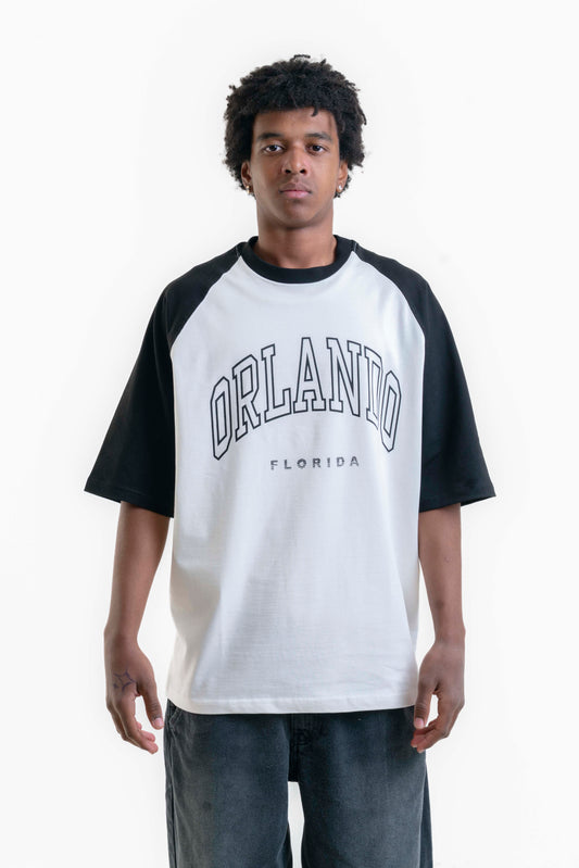 Orlando Oversize Tişört - Siyah/Beyaz