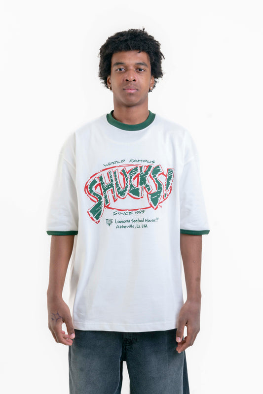 Shucks Oversize Tişört - Beyaz