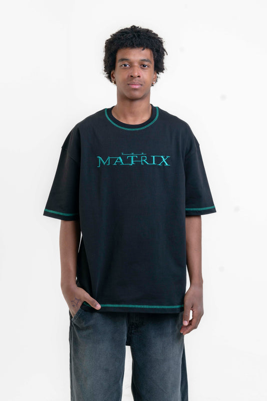 Matrix Edge Oversize T-Shirt – Siyah