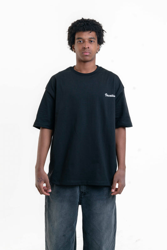 Vacation Oversize T-Shirt - Siyah
