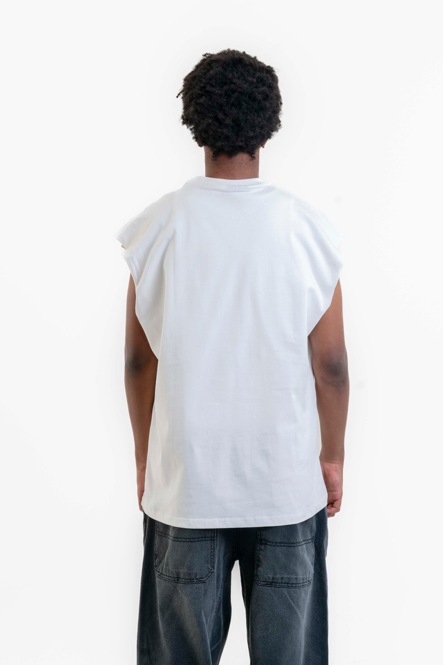 Live Fast Die! Oversize Kolsuz T-Shirt - Beyaz