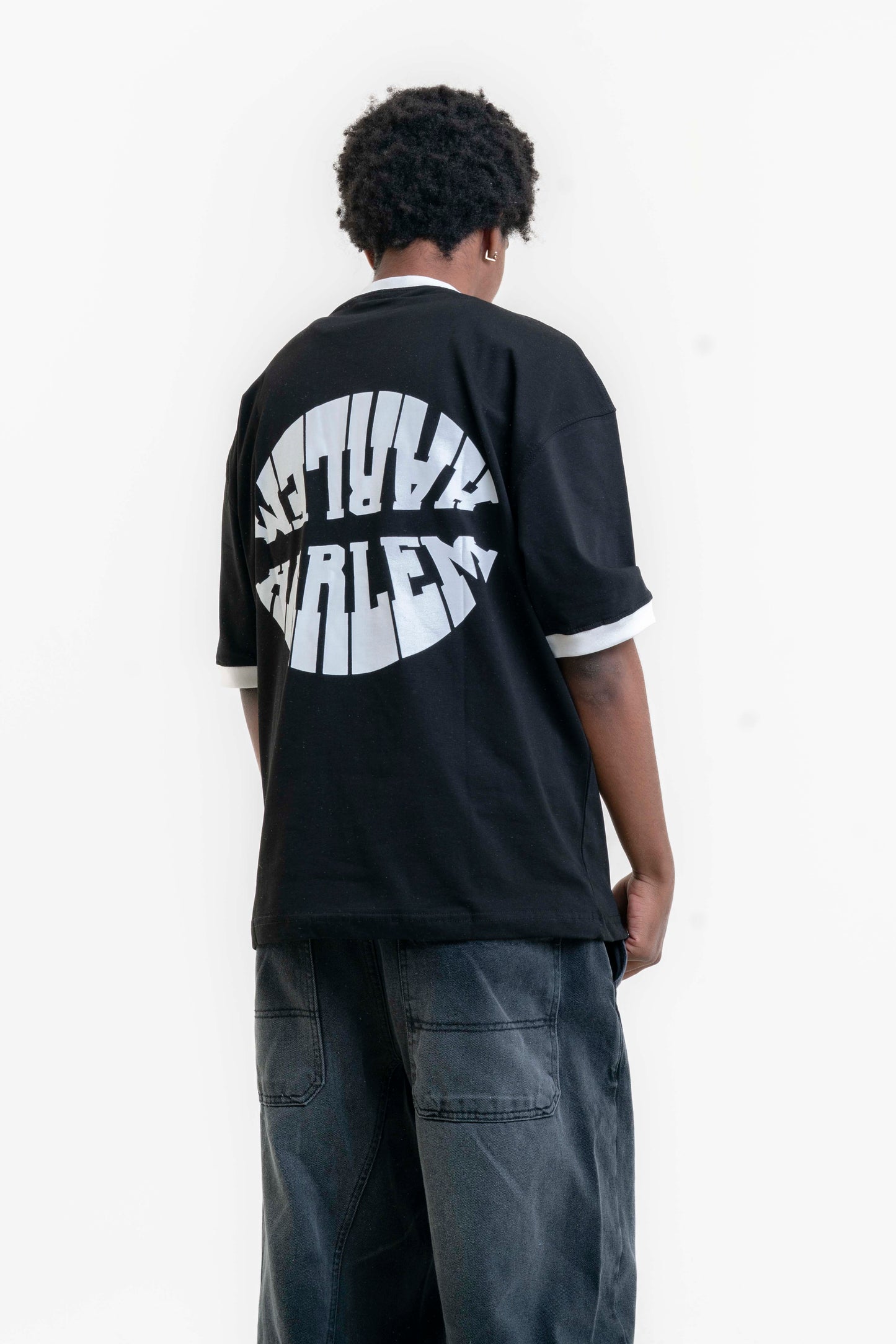 Harlem Street Oversize T-shirt - Siyah/Beyaz