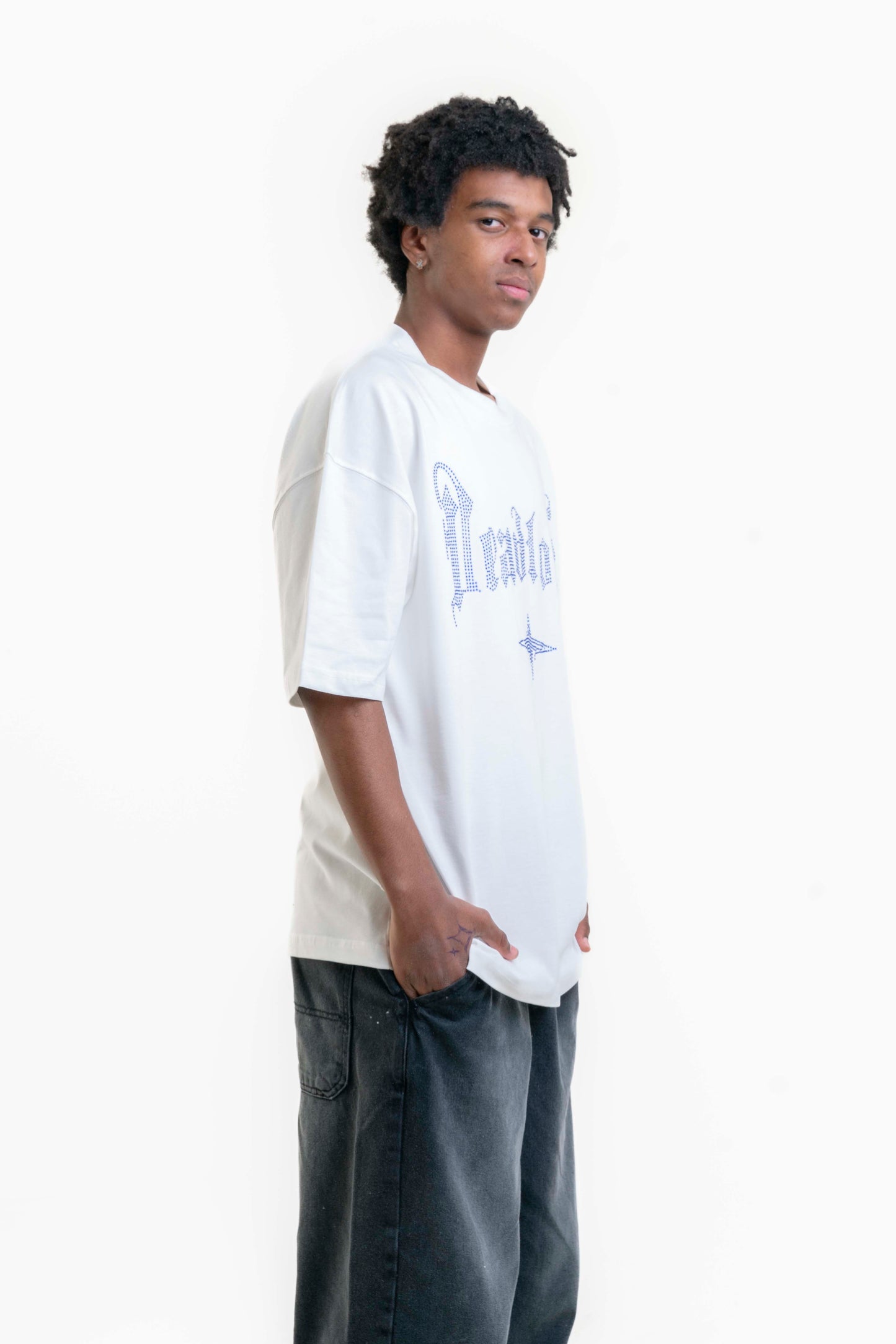 Deadlock Taş Detaylı Oversize T-shirt