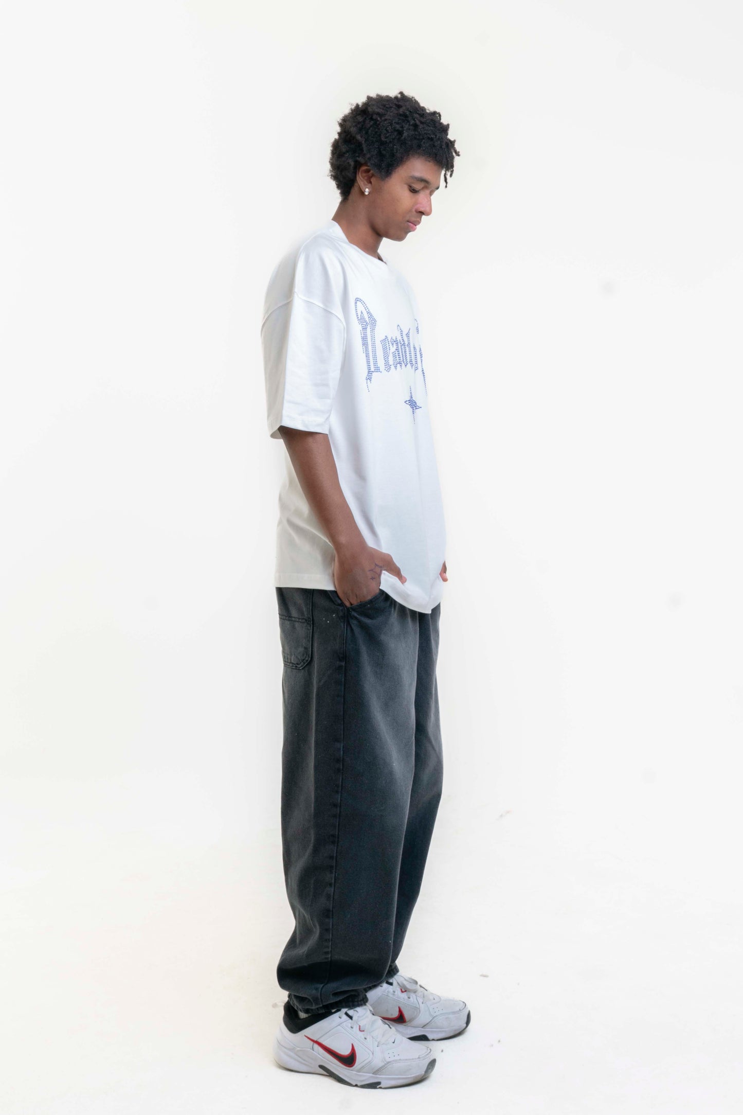 Deadlock Taş Detaylı Oversize T-shirt