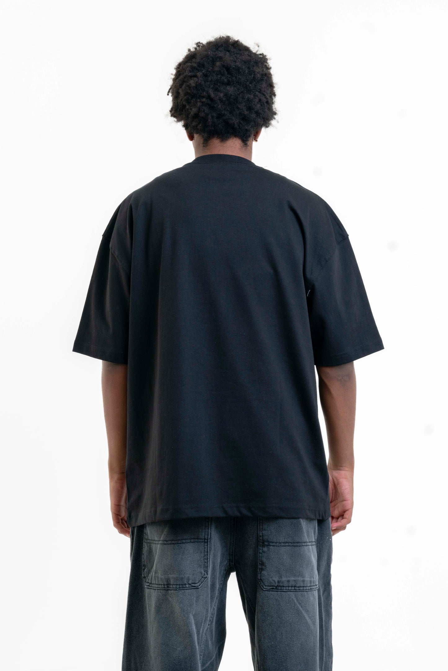Deadlock Taş Detaylı Oversize T-shirt - Siyah Mor