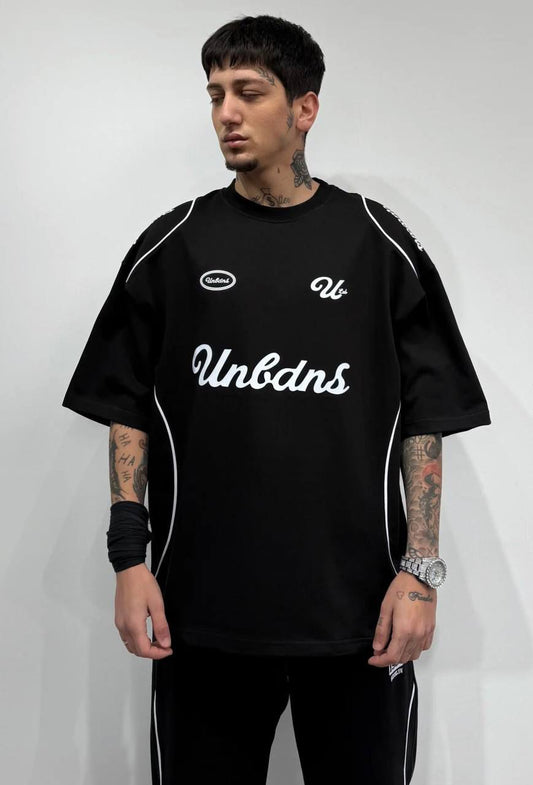 Unbdns Baskılı Oversize T-shirt - Siyah
