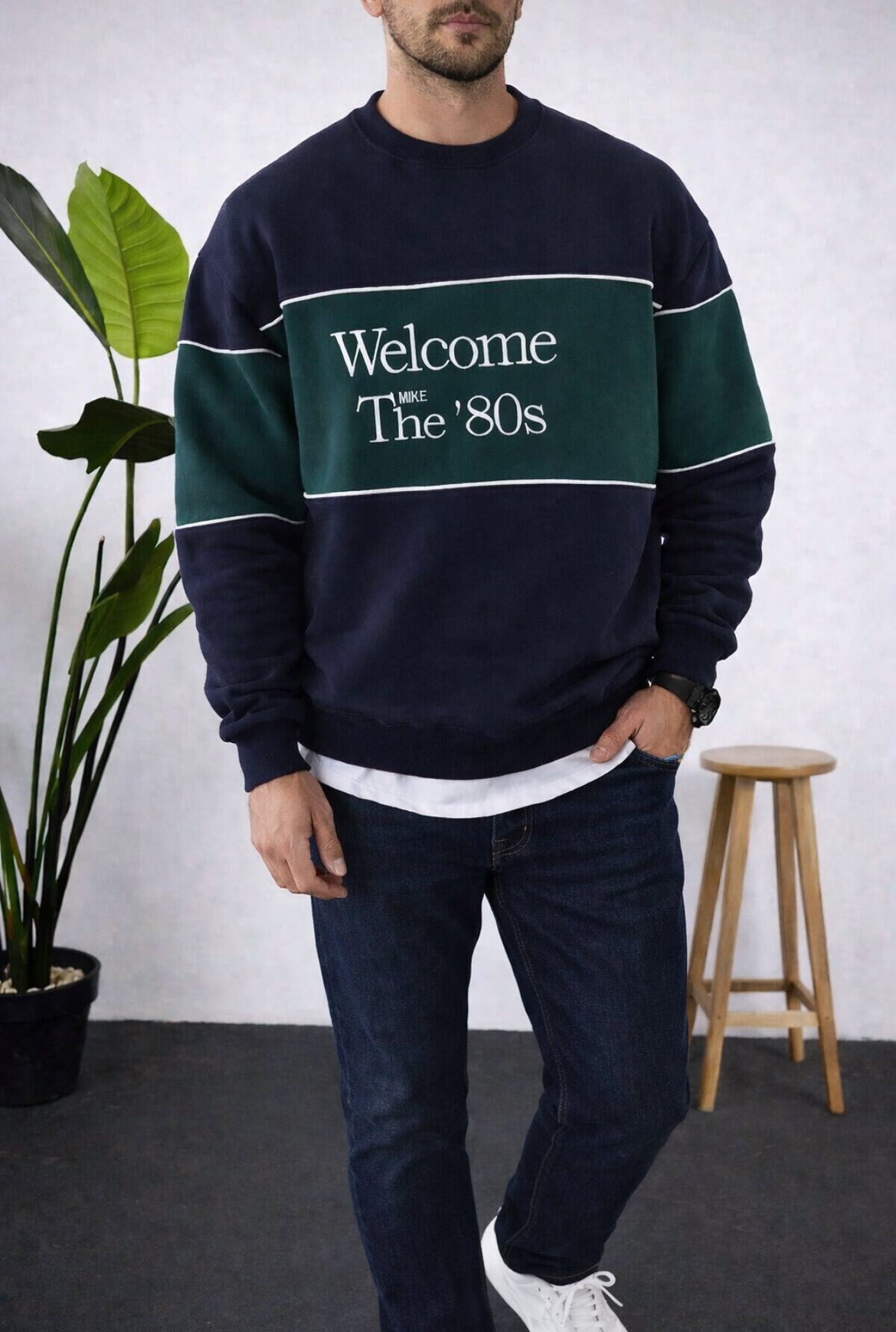 Welcome Biyeli Sweatshirt Lacivert