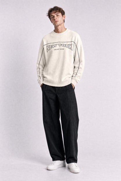 BİYE DETAYLI PARÇALI SWEAT 25K-011 KREM