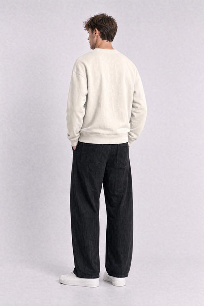 BİYE DETAYLI PARÇALI SWEAT 25K-011 KREM
