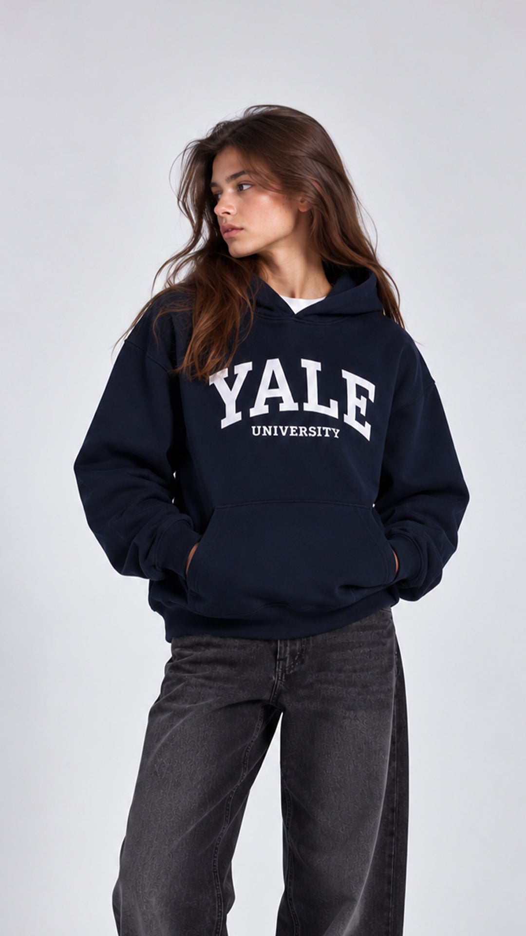 YALE BASKILI HOODİE 25K-082