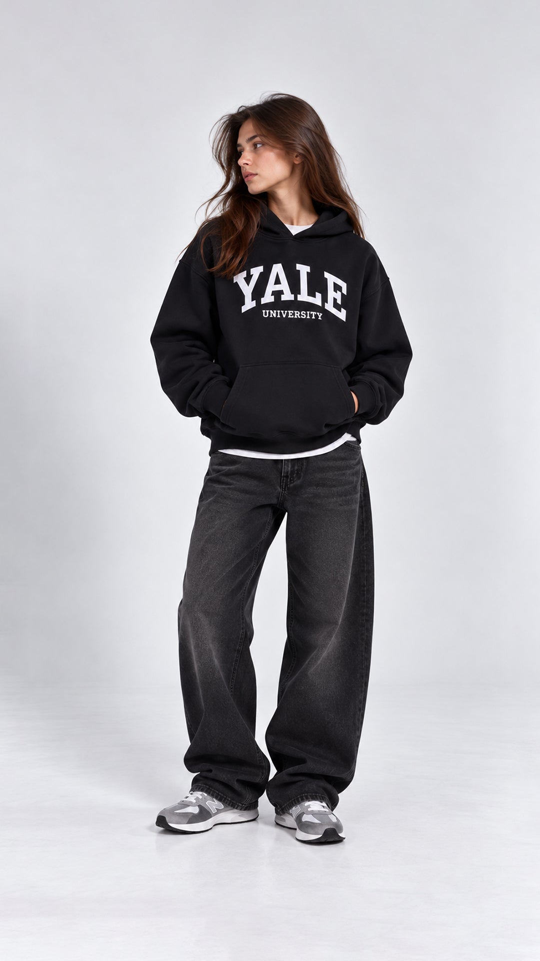 YALE BASKILI HOODİE 25K-082