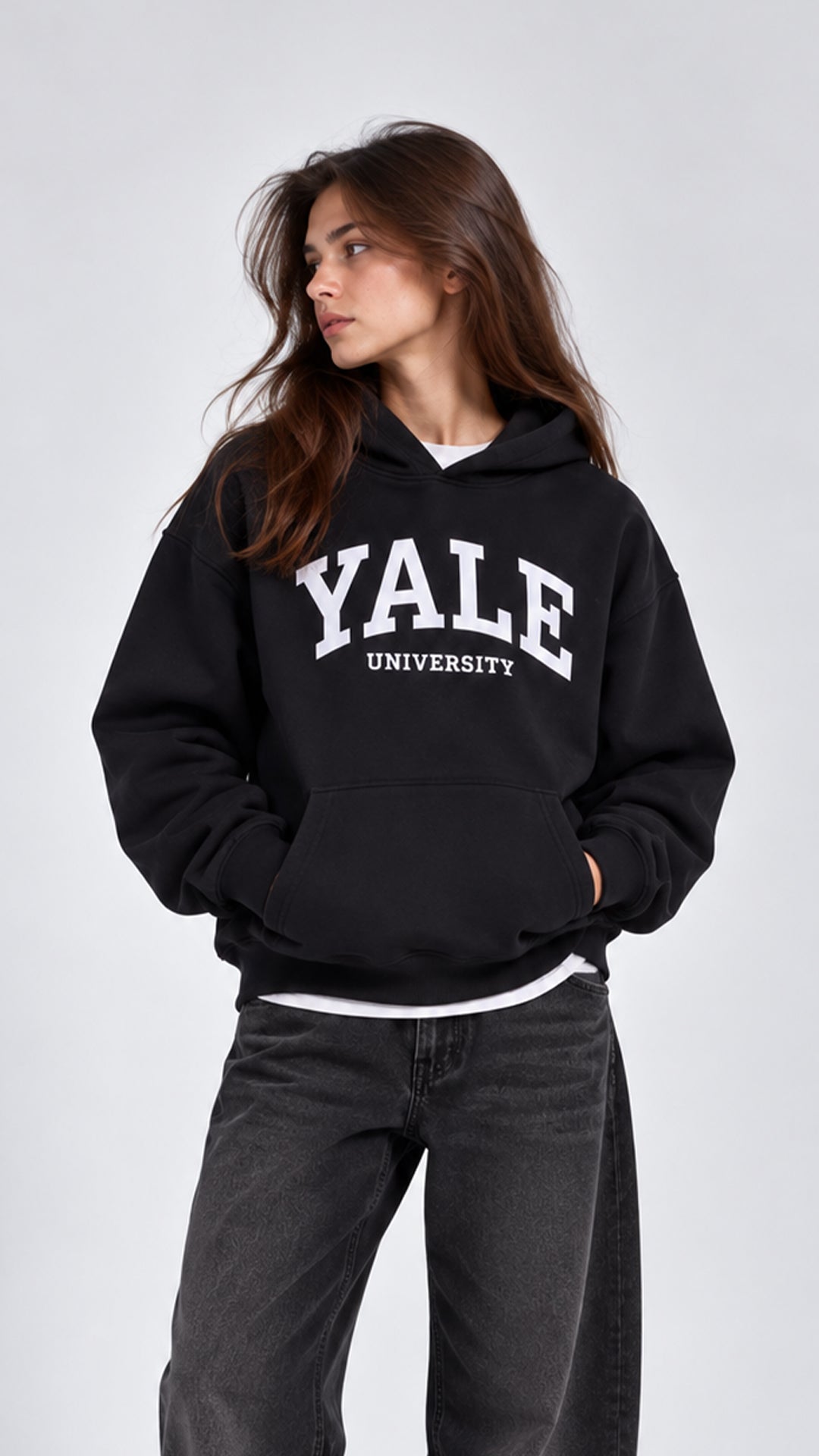 YALE BASKILI HOODİE 25K-082